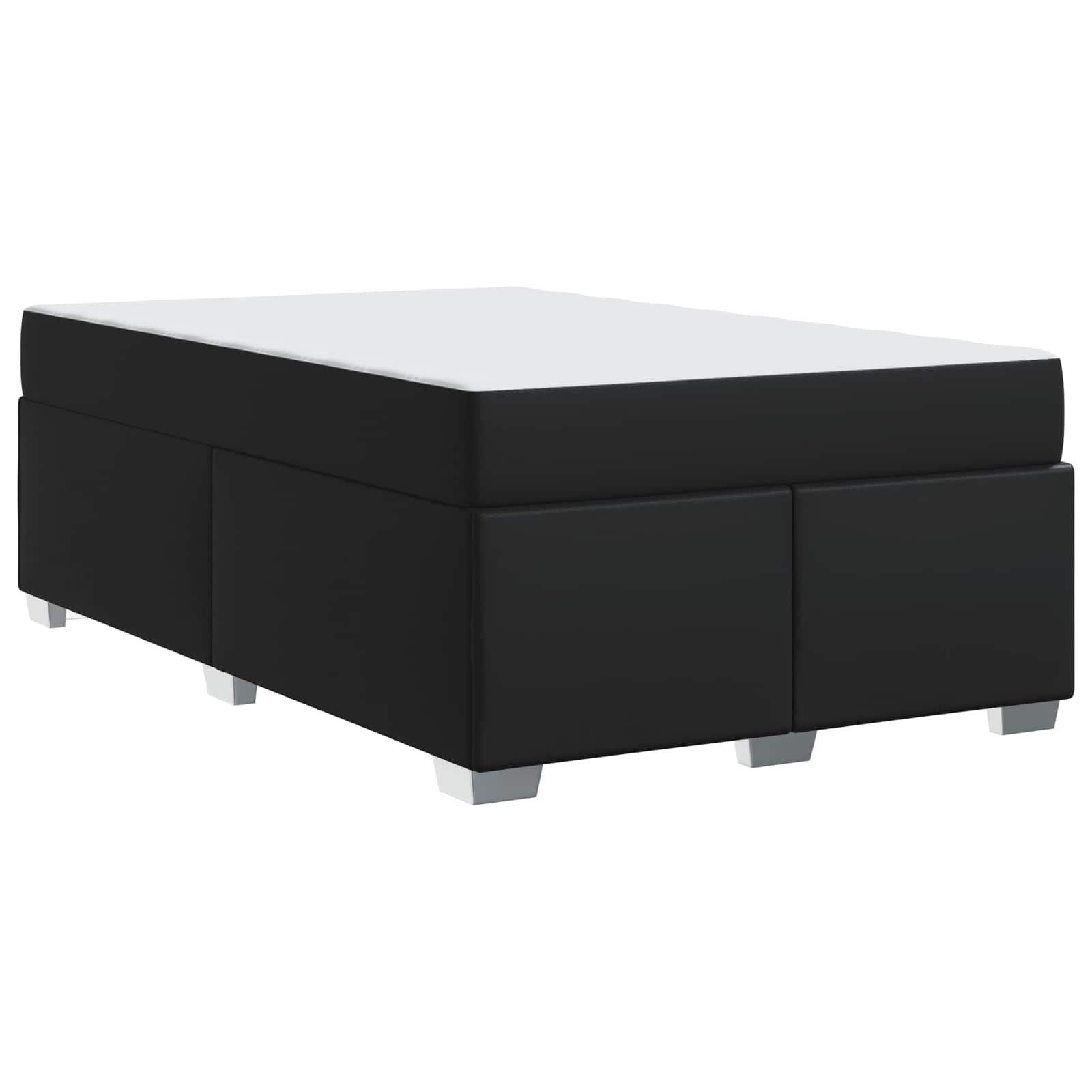 Struttura del letto con materasso Nero 120 x 200 cm Tessuto | homemem39
