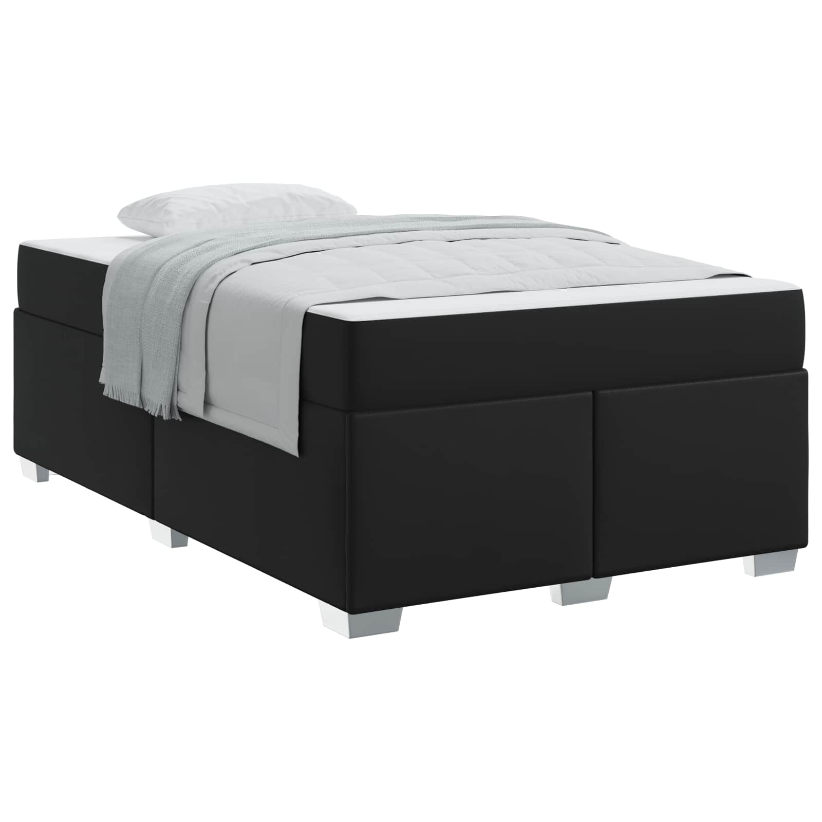 Struttura del letto con materasso Nero 120 x 200 cm Tessuto | homemem39