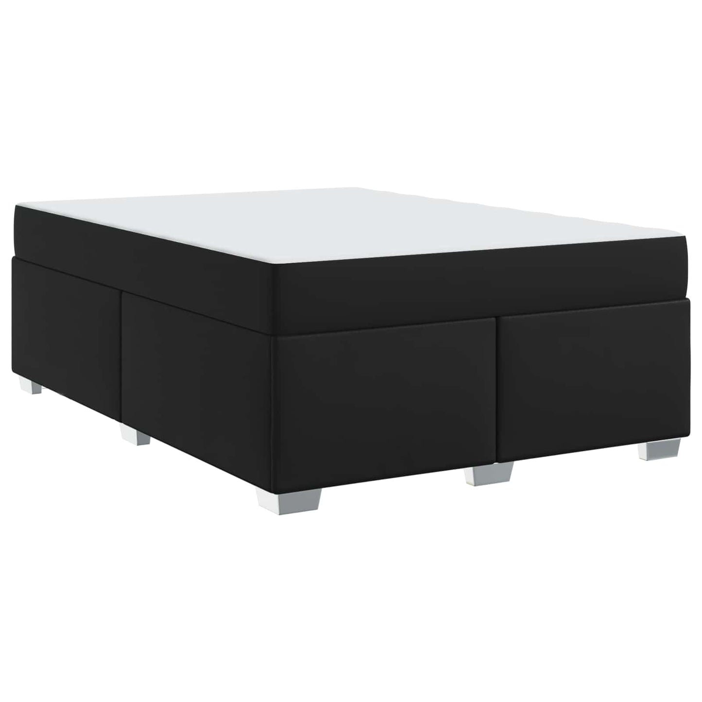 Struttura del letto con materasso Nero 160 x 200 cm Tessuto | homemem39