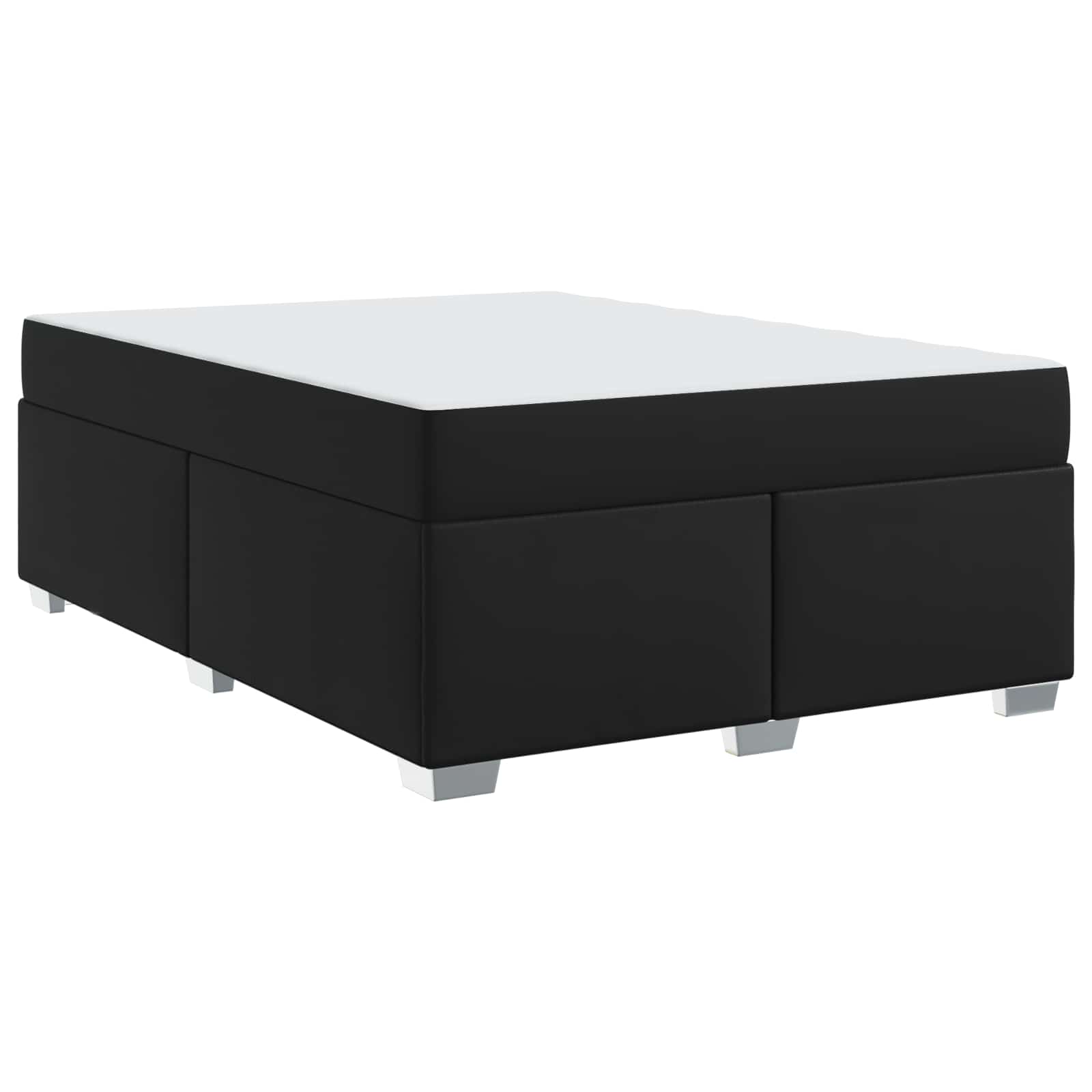 Struttura del letto con materasso Nero 160 x 200 cm Tessuto | homemem39