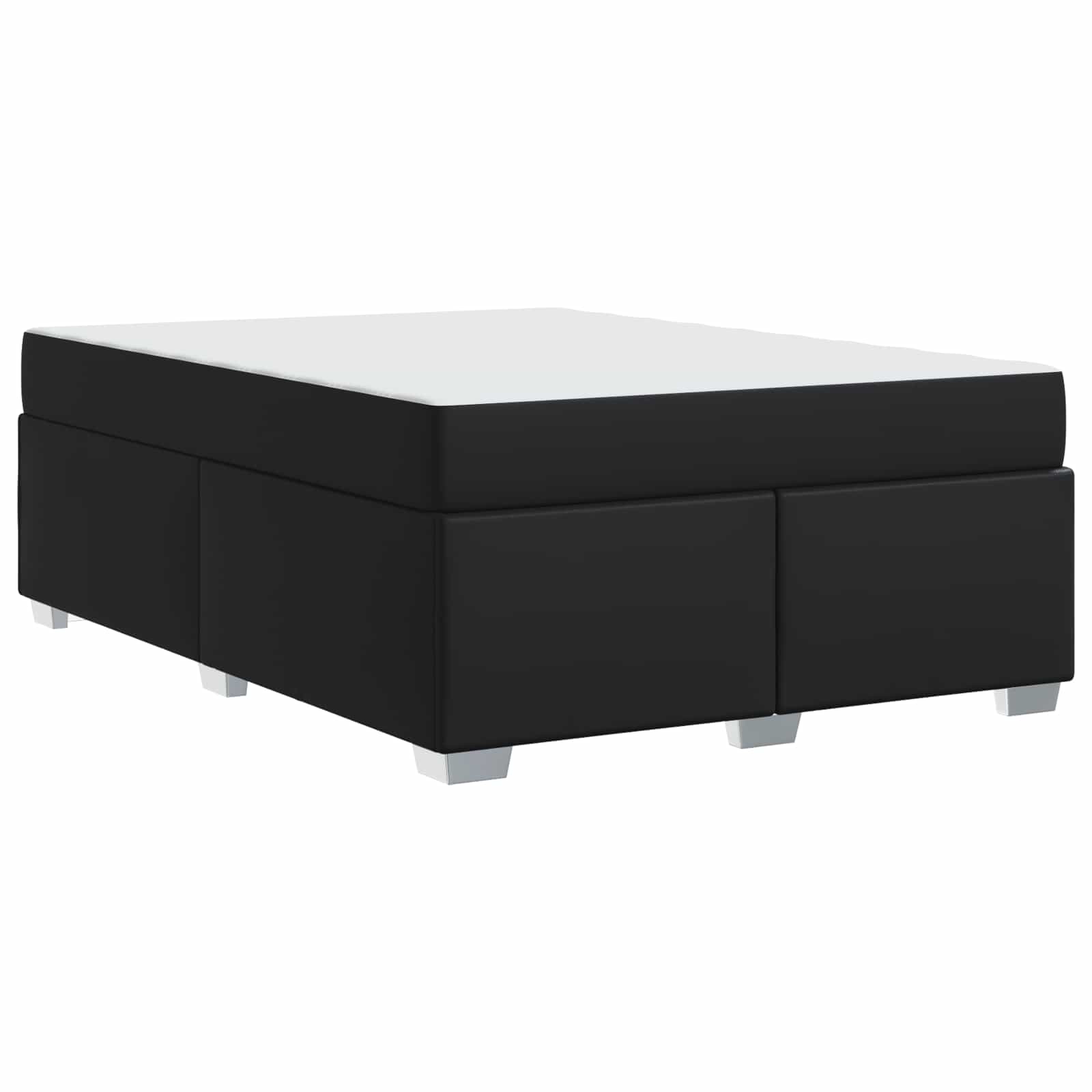 Struttura del letto con materasso Nero 160 x 200 cm Tessuto | homemem39