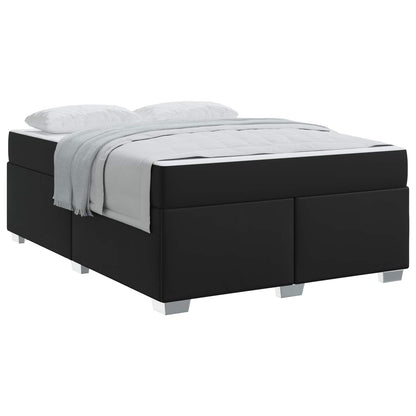 Struttura del letto con materasso Nero 160 x 200 cm Tessuto | homemem39