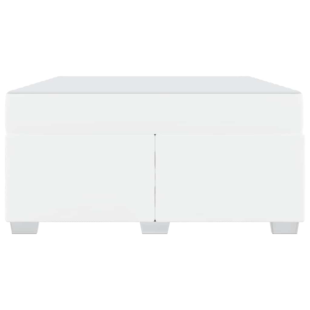 Struttura del letto con materasso Bianco 160 x 200 cm Tessuto