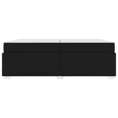 Struttura del letto con materasso Nero 200 x 200 cm Tessuto