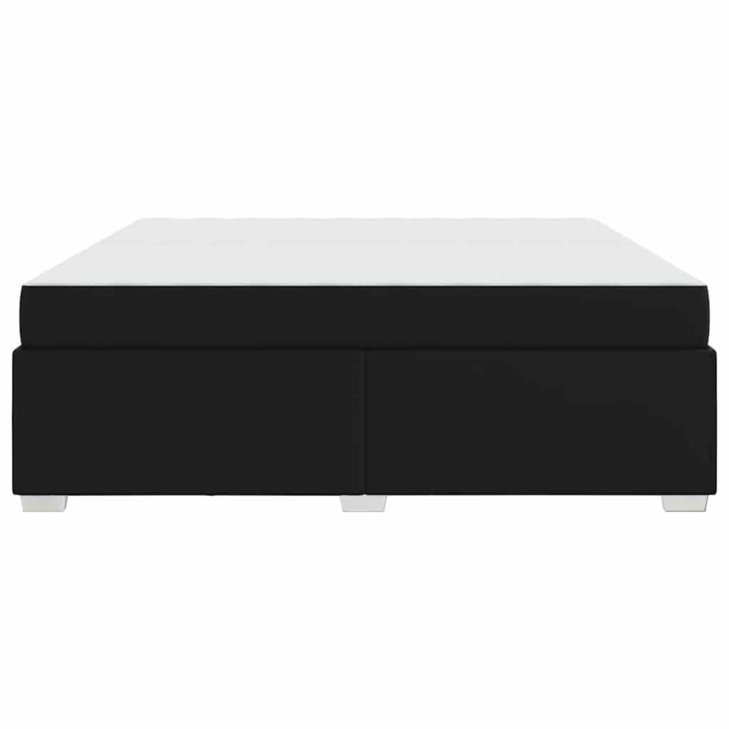 Struttura del letto con materasso Nero 200 x 200 cm Tessuto