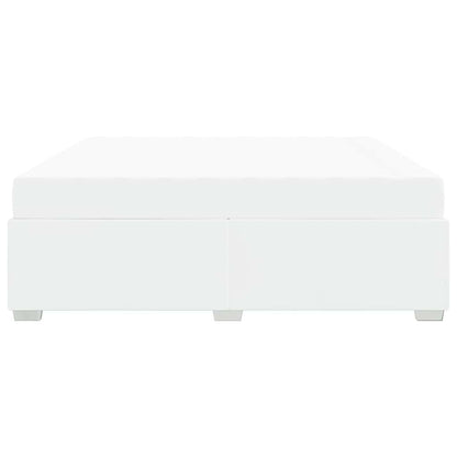 Struttura del letto con materasso Bianco 200 x 200 cm Tessuto