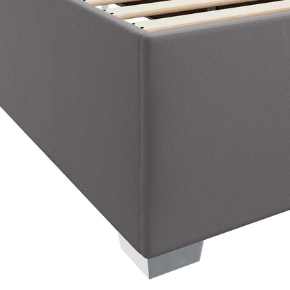 Struttura del letto con materasso Grigio 200 x 200 cm Tessuto | homemem39