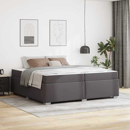 Struttura del letto con materasso Grigio 200 x 200 cm Tessuto | homemem39