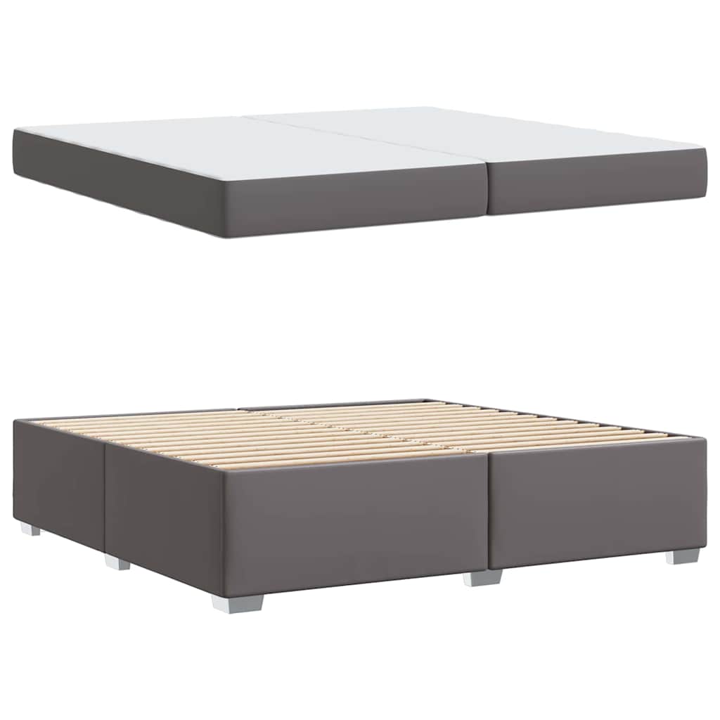 Struttura del letto con materasso Grigio 200 x 200 cm Tessuto | homemem39
