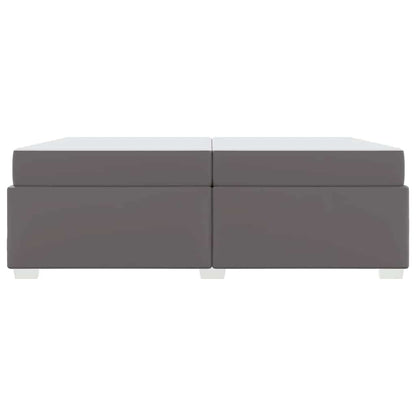 Struttura del letto con materasso Grigio 200 x 200 cm Tessuto | homemem39