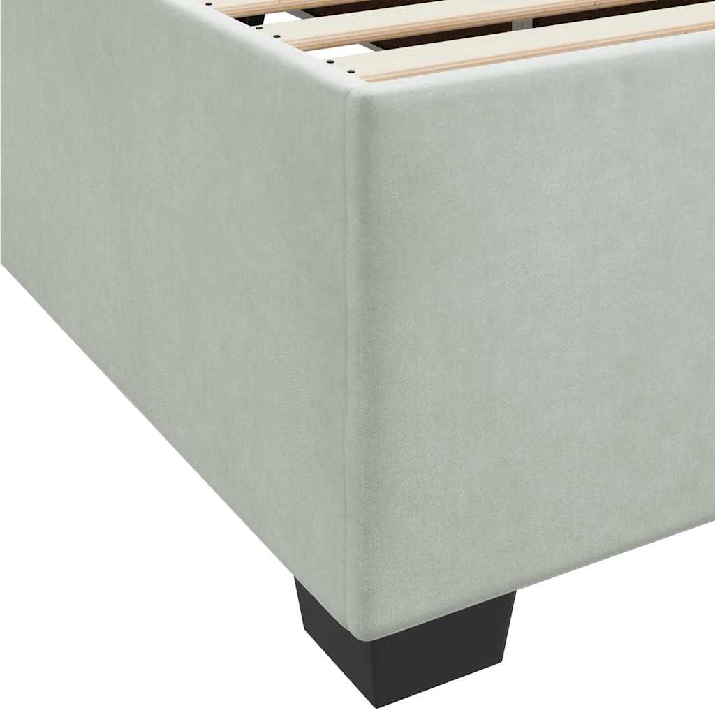 Struttura del letto Grigio chiaro 80 x 200 cm Tessuto