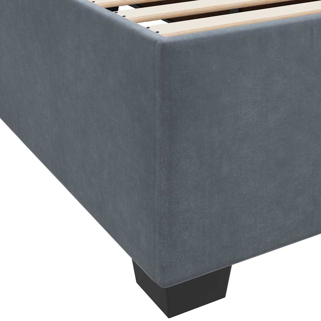 Struttura del letto Grigio scuro 80 x 200 cm Tessuto | homemem39