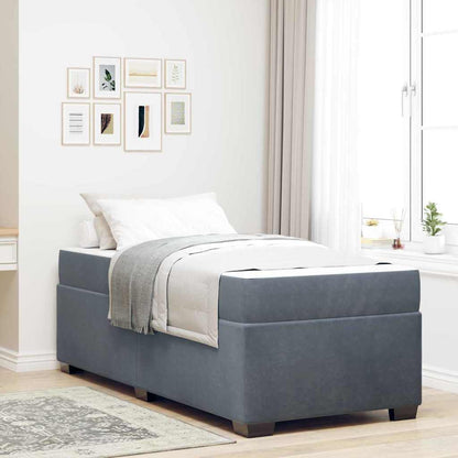 Struttura del letto Grigio scuro 80 x 200 cm Tessuto | homemem39