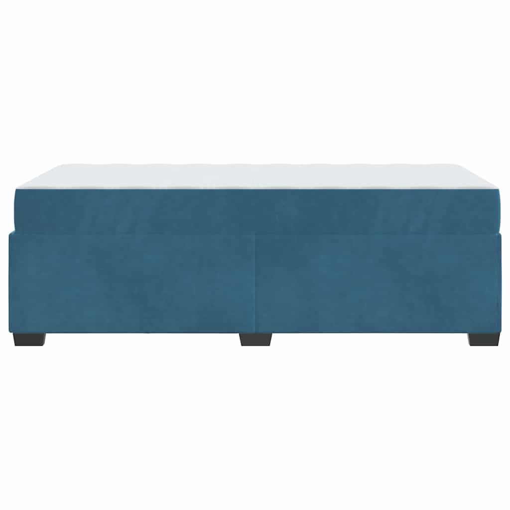 Struttura del letto con materasso Blu 80 x 200 cm Tessuto