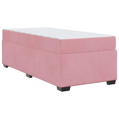 Struttura del letto con materasso Rosa 80 x 200 cm Tessuto | homemem39