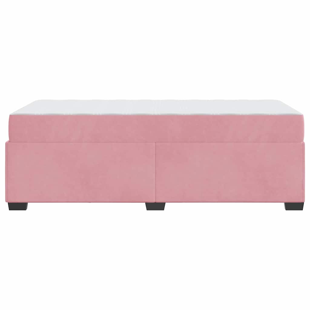 Struttura del letto con materasso Rosa 80 x 200 cm Tessuto | homemem39