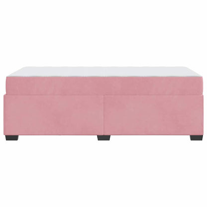 Struttura del letto con materasso Rosa 80 x 200 cm Tessuto | homemem39