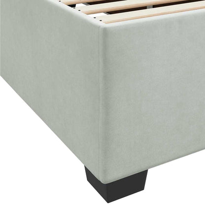 Struttura del letto Grigio chiaro 90 x 190 cm Tessuto