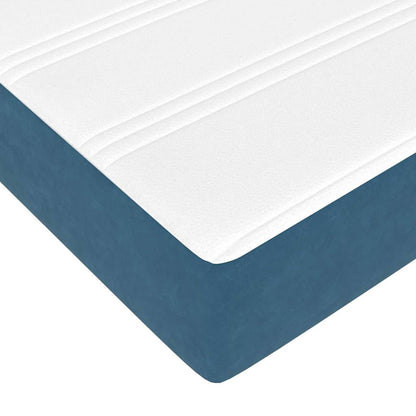 Struttura del letto con materasso Blu Scuro 90 x 200 cm Tessuto | homemem39