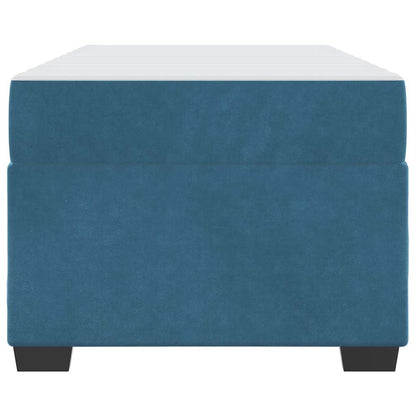 Struttura del letto con materasso Blu Scuro 90 x 200 cm Tessuto