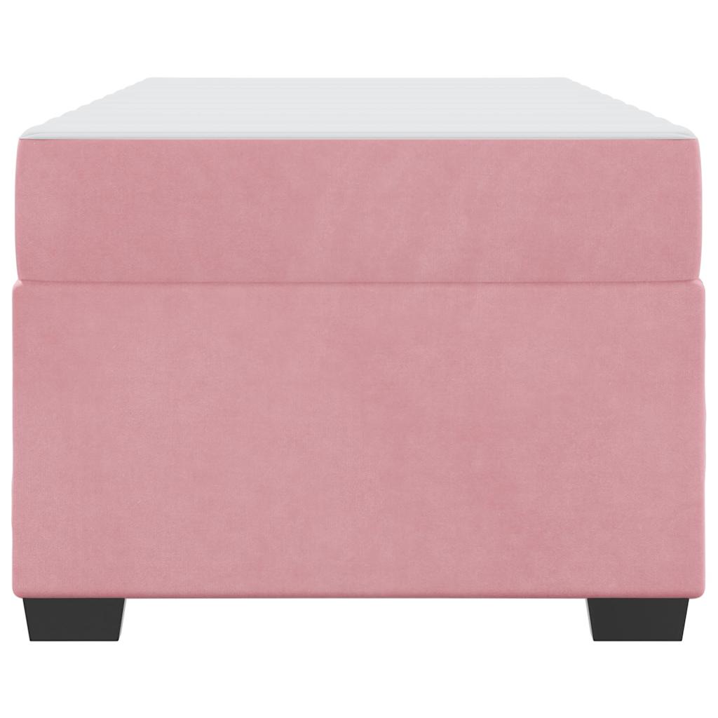 Struttura del letto con materasso Rosa 90 x 200 cm Tessuto