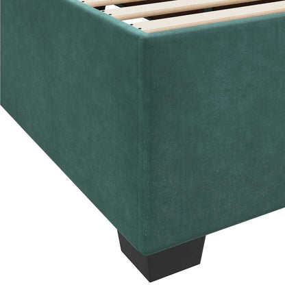 Struttura del letto Verde Scuro 100 x 200 cm Tessuto | homemem39