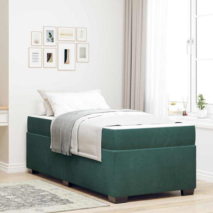 Struttura del letto Verde Scuro 100 x 200 cm Tessuto | homemem39