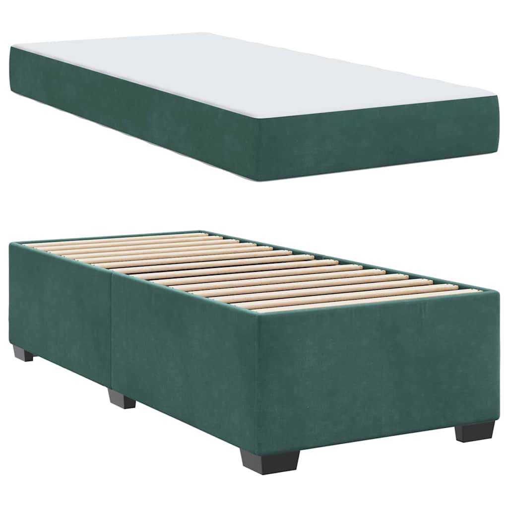 Struttura del letto Verde Scuro 100 x 200 cm Tessuto | homemem39