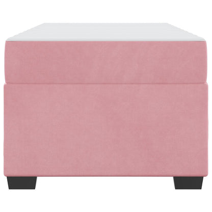 Struttura del letto con materasso Rosa 100 x 200 cm Tessuto