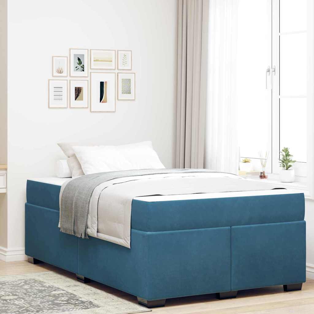 Struttura del letto Blu Scuro 120 x 200 cm Tessuto | homemem39
