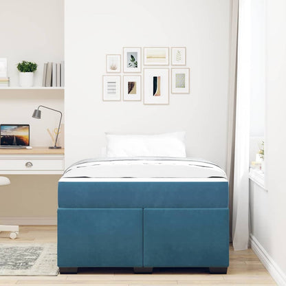 Struttura del letto Blu Scuro 120 x 200 cm Tessuto | homemem39