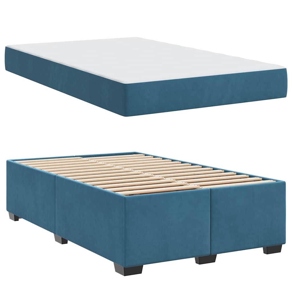 Struttura del letto Blu Scuro 120 x 200 cm Tessuto | homemem39