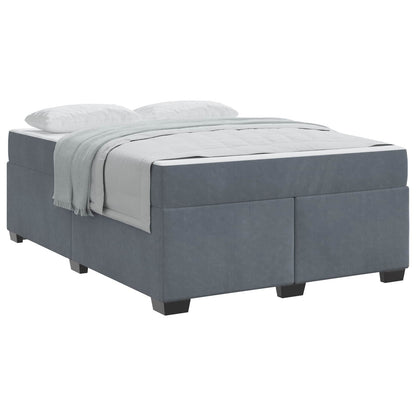Struttura del letto Grigio scuro 140 x 200 cm Tessuto | homemem39