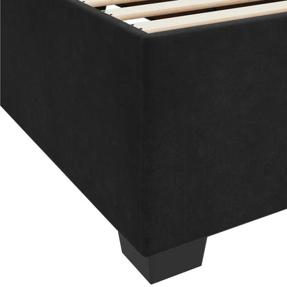 Struttura del letto con materasso Nero 140 x 200 cm Tessuto | homemem39