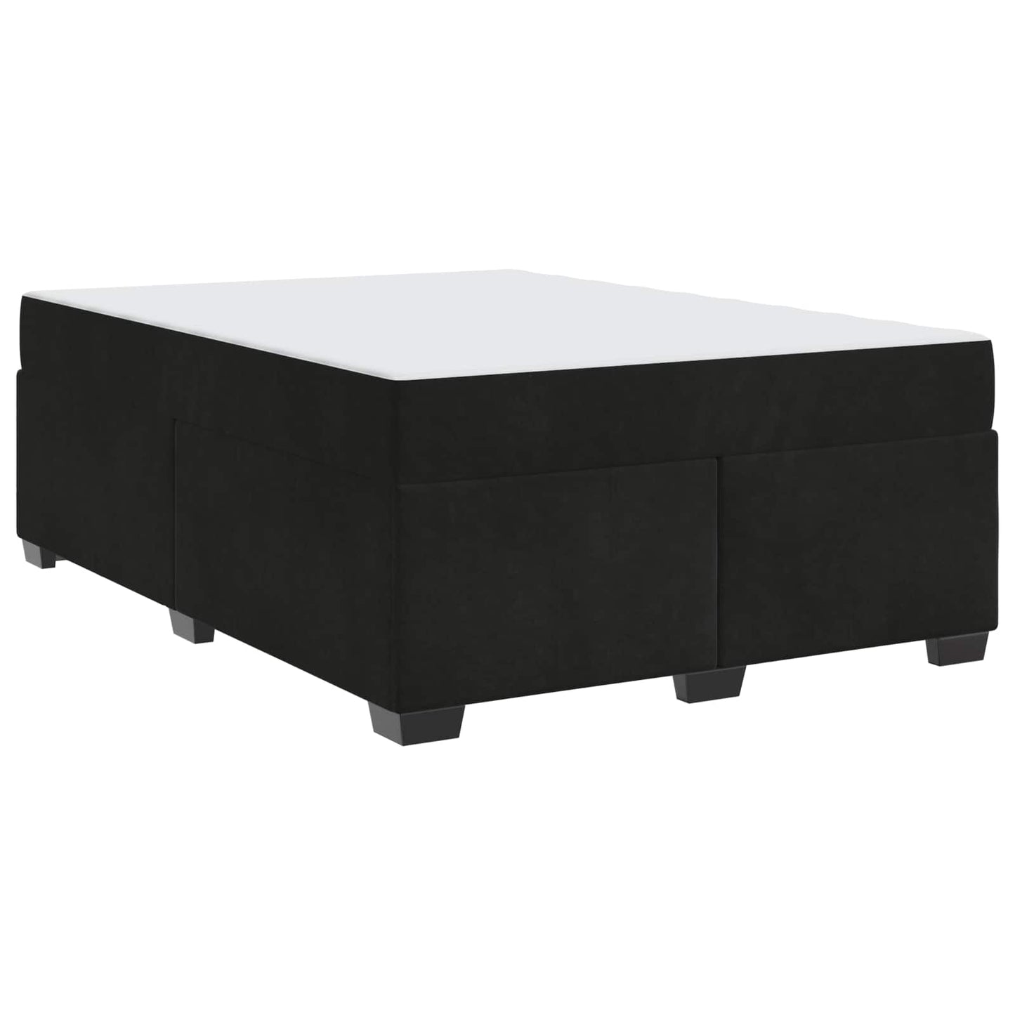 Struttura del letto con materasso Nero 140 x 200 cm Tessuto | homemem39