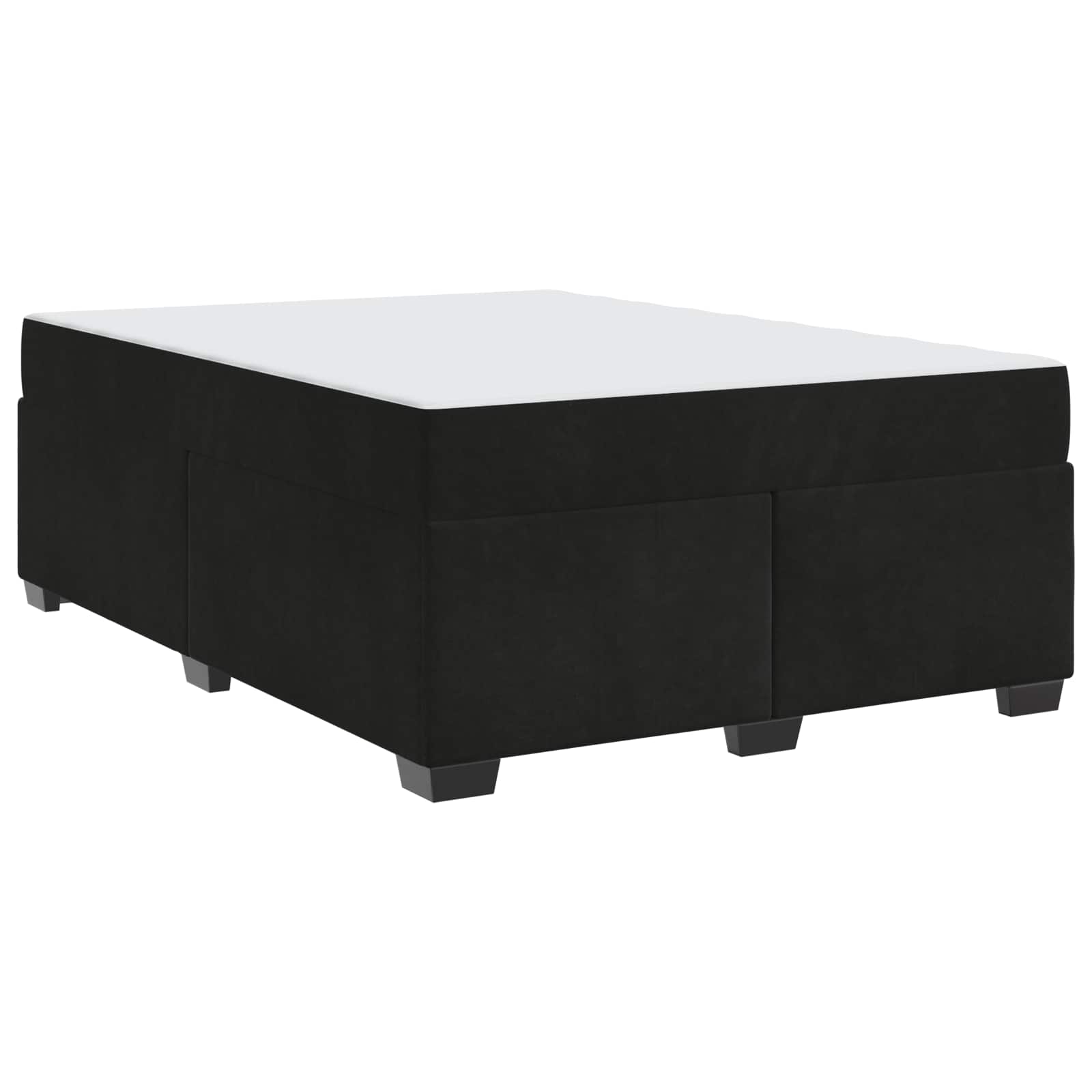 Struttura del letto con materasso Nero 140 x 200 cm Tessuto | homemem39