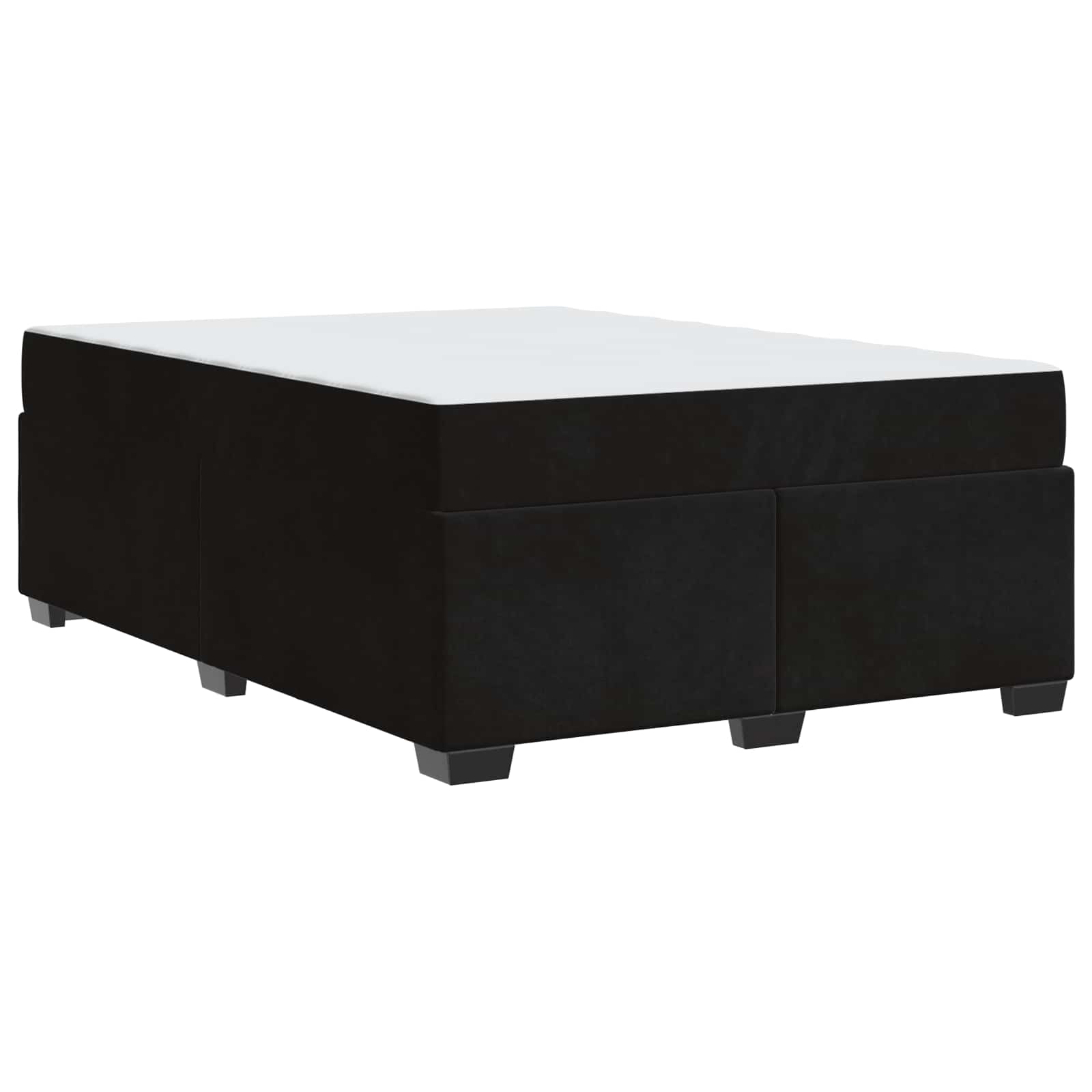 Struttura del letto con materasso Nero 140 x 200 cm Tessuto | homemem39