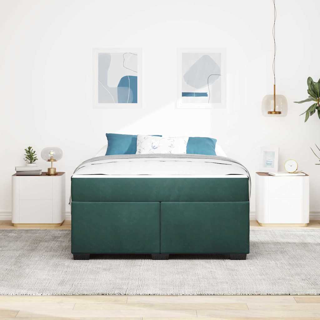 Struttura del letto Verde Scuro 140 x 200 cm Tessuto | homemem39