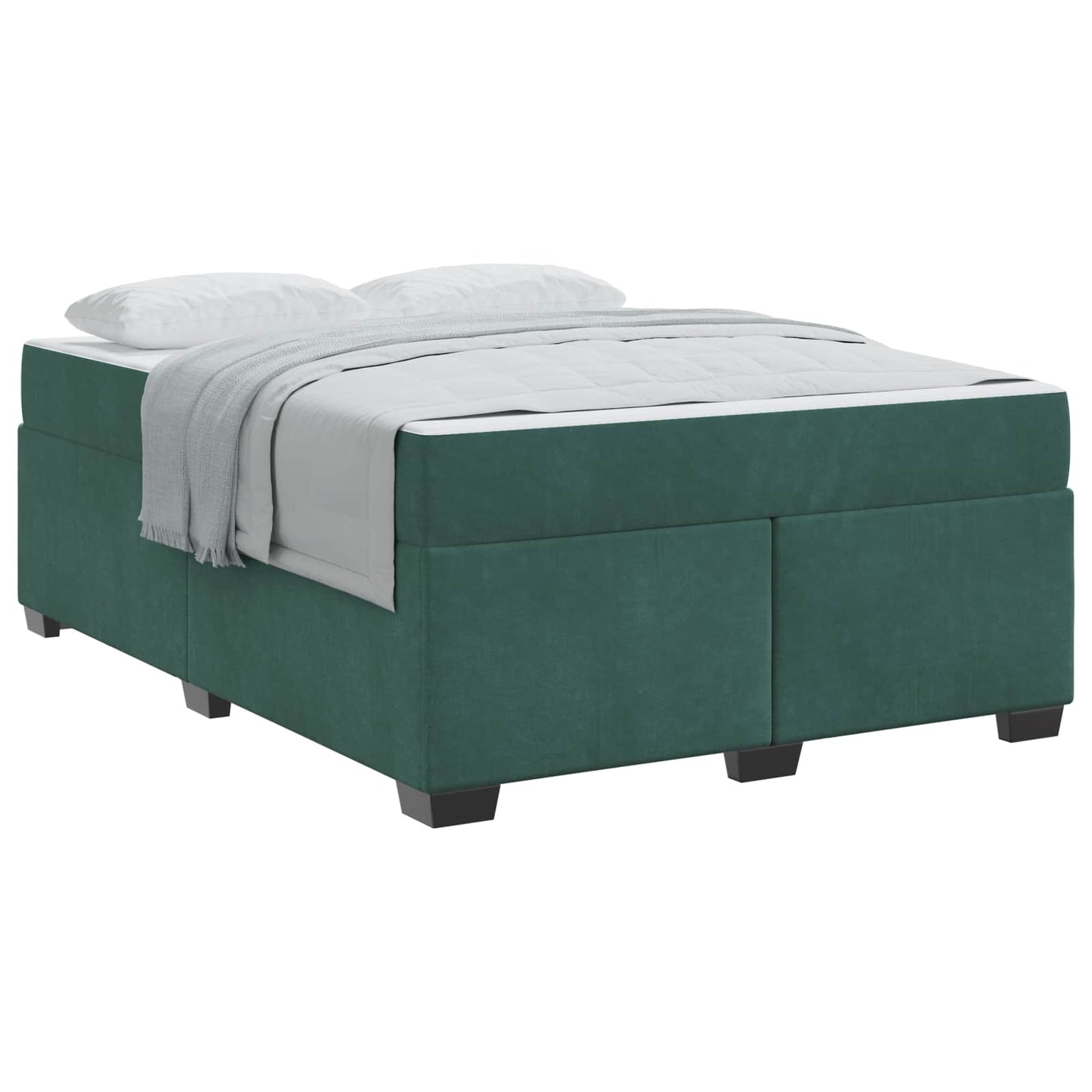 Struttura del letto Verde Scuro 140 x 200 cm Tessuto | homemem39