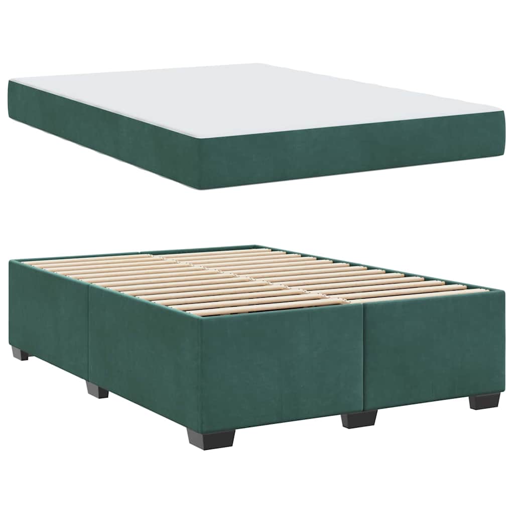 Struttura del letto Verde Scuro 140 x 200 cm Tessuto | homemem39