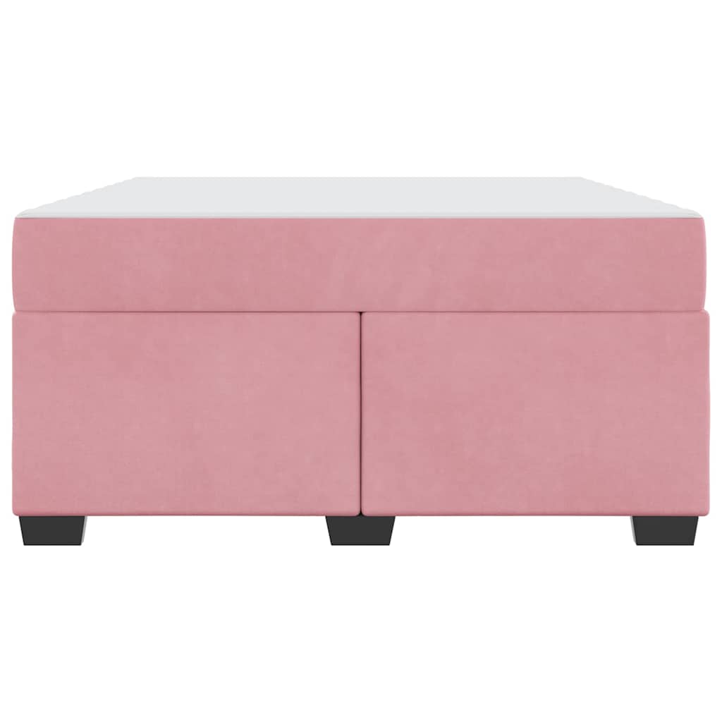 Struttura del letto con materasso Rosa 140 x 200 cm Tessuto