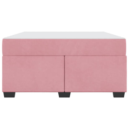 Struttura del letto con materasso Rosa 140 x 200 cm Tessuto