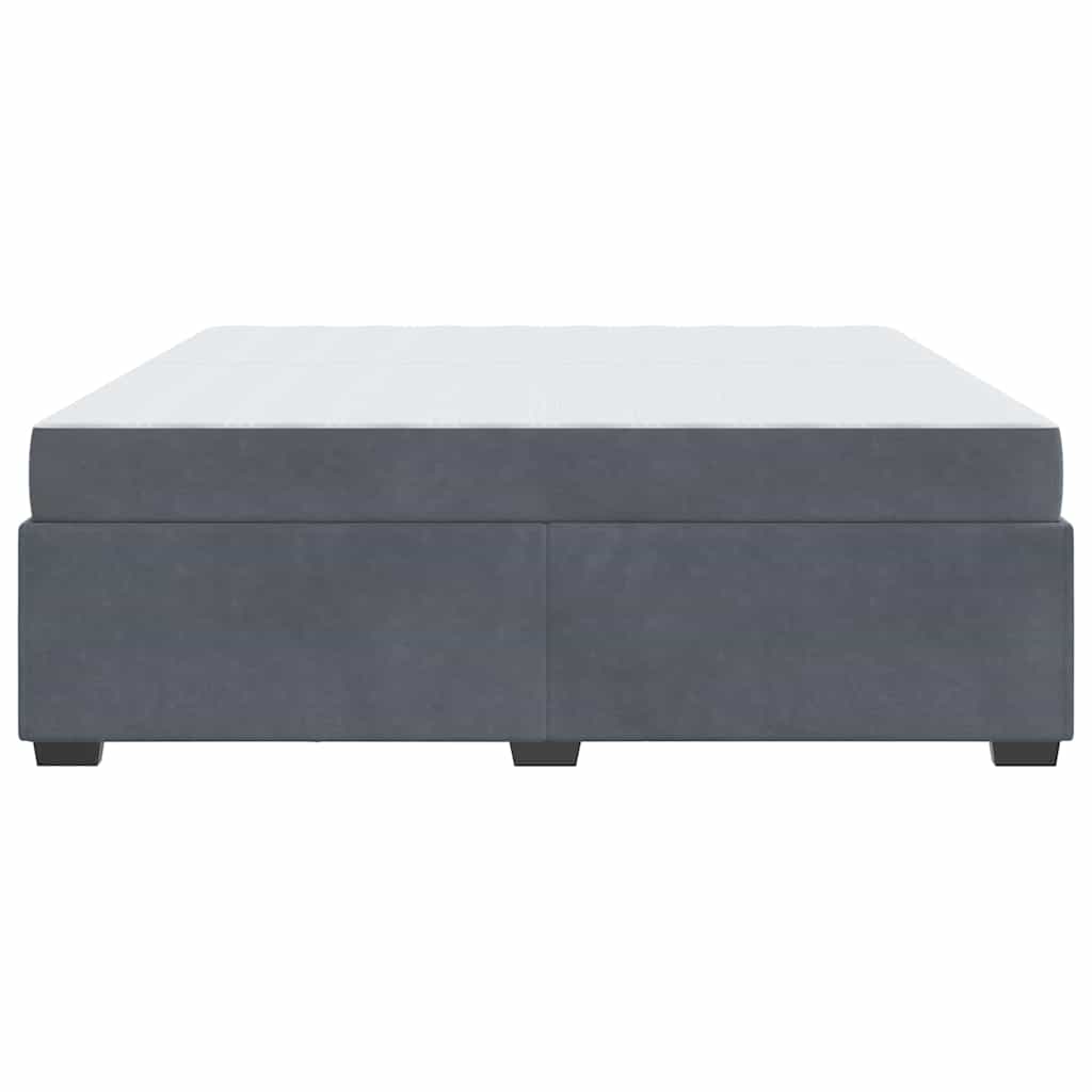 Struttura del letto Grigio scuro 200 x 200 cm Tessuto