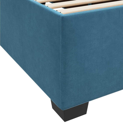 Struttura del letto Blu Scuro 200 x 200 cm Tessuto | homemem39
