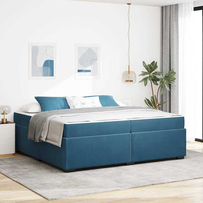 Struttura del letto Blu Scuro 200 x 200 cm Tessuto | homemem39