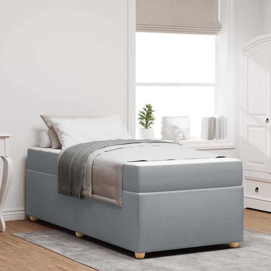 Struttura del letto Grigio chiaro 80 x 200 cm Tessuto