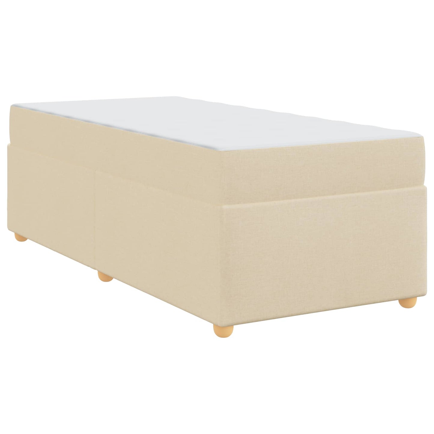 Struttura del letto con materasso Crema 80 x 200 cm Tessuto | homemem39