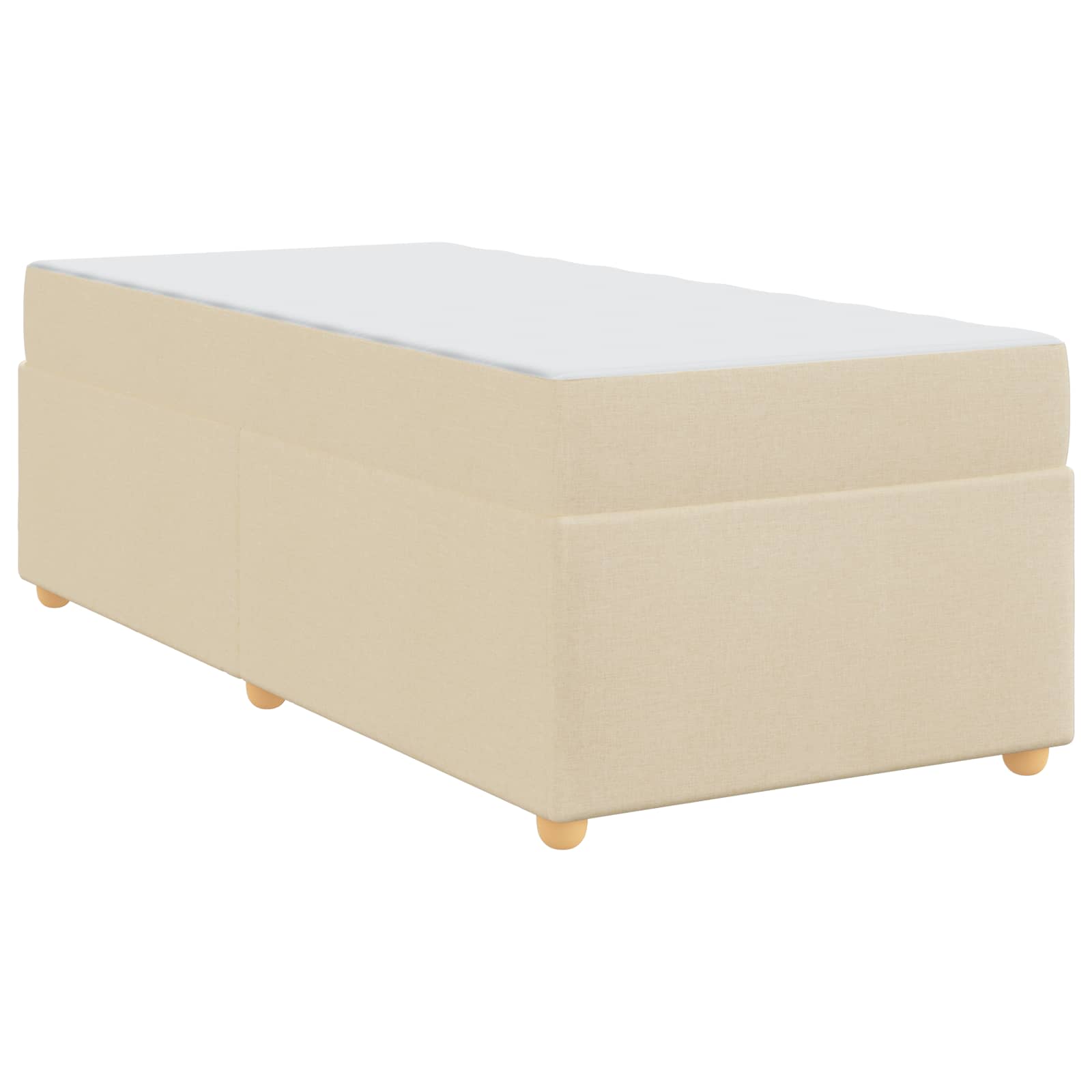 Struttura del letto con materasso Crema 80 x 200 cm Tessuto | homemem39