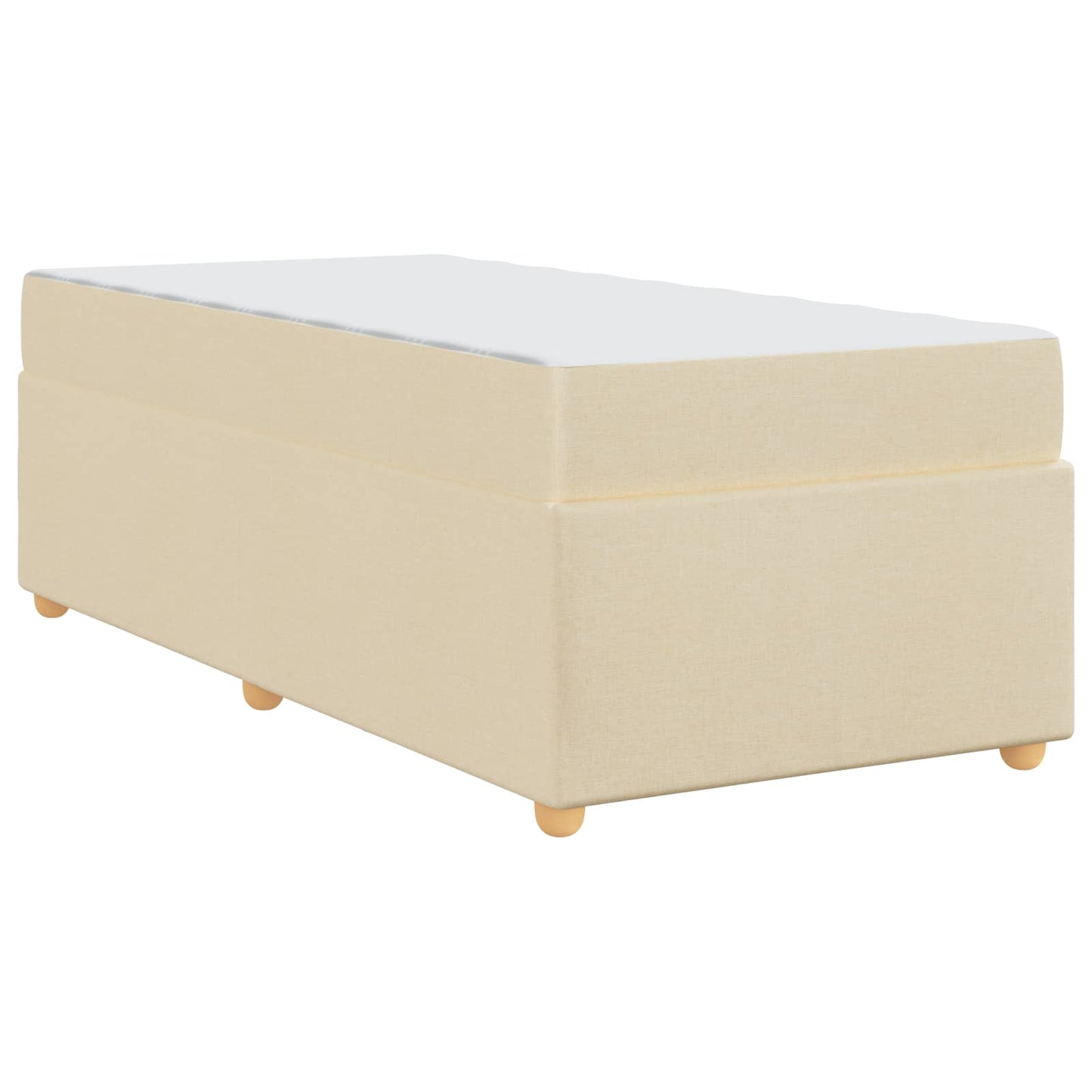 Struttura del letto con materasso Crema 80 x 200 cm Tessuto | homemem39