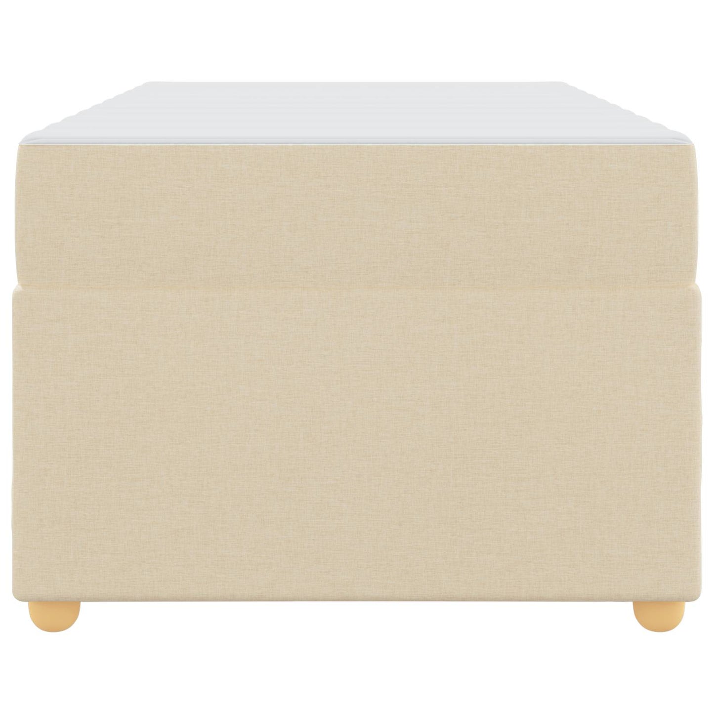 Struttura del letto con materasso Crema 80 x 200 cm Tessuto | homemem39